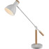 Lampara De Mesa Escritorio Estilo Nórdico Madera Metal 58Cm Color Blanco