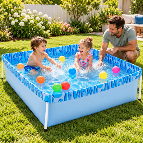 Piscina Infantil Mor 400L Estructural Metálica PVC Reforzado Azul