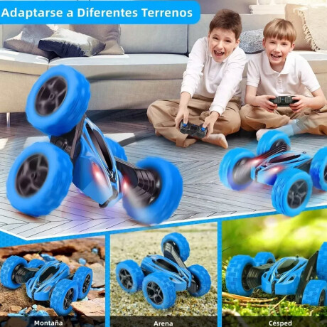 Auto a Control Remoto Acrobatico Stunt Car 4x4 360° Azul