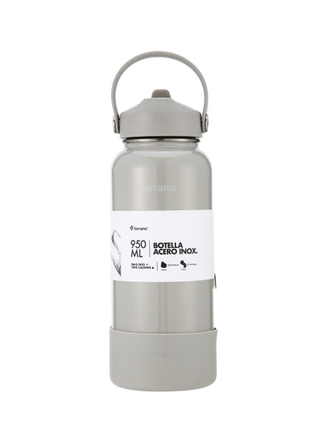 Botella Térmica con Pico 950mL. Oliva Metalizado
