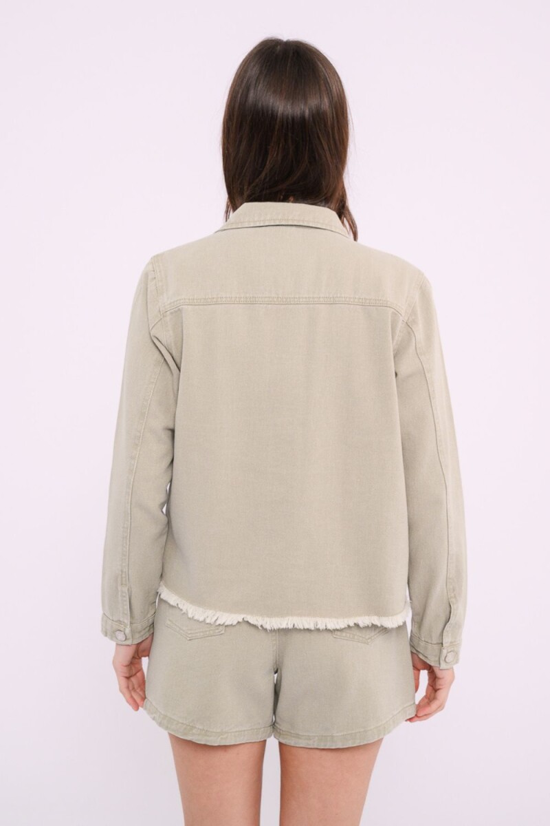 Campera de jean Verde militar