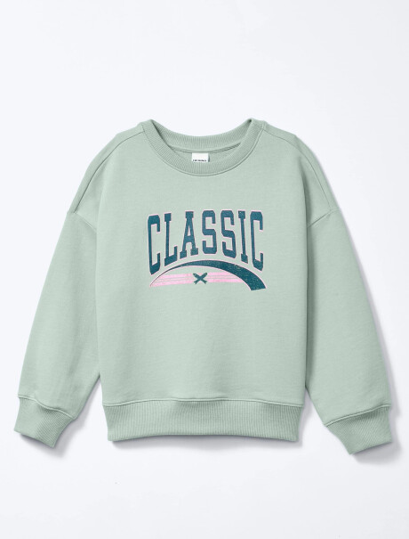 BUZO INFANTIL CON ESTAMPA VERDE