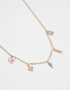 Collares Cortos Strass Collar Con Multi Charms De Cubic Zirconia - Dorado