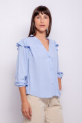 CAMISA BENTON Celeste Pastel