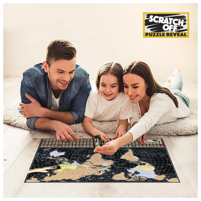 Puzzle para raspar Mapa del Mundo Puzzle para raspar Mapa del Mundo