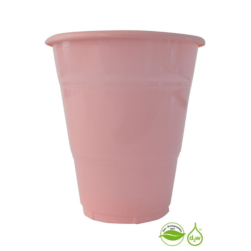 Vaso Biodegradable 360ml x10 Rosado