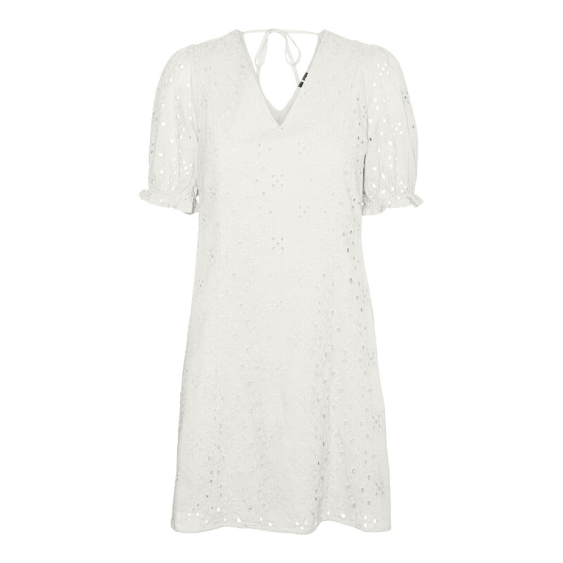 VMHAY 2/4 SHORT EMB DRESS WVN SPE SNOW WHITE