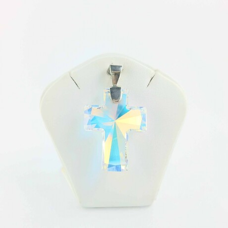 Cruz de cristal y plata 925. Cruz de cristal y plata 925.