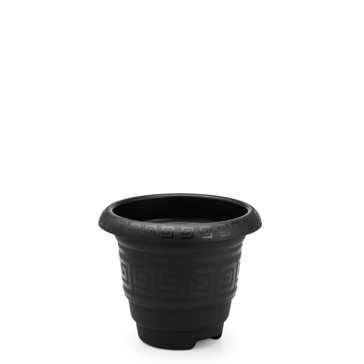 MACETA CHICA REDONDA NEGRA 1,7 L Sin color