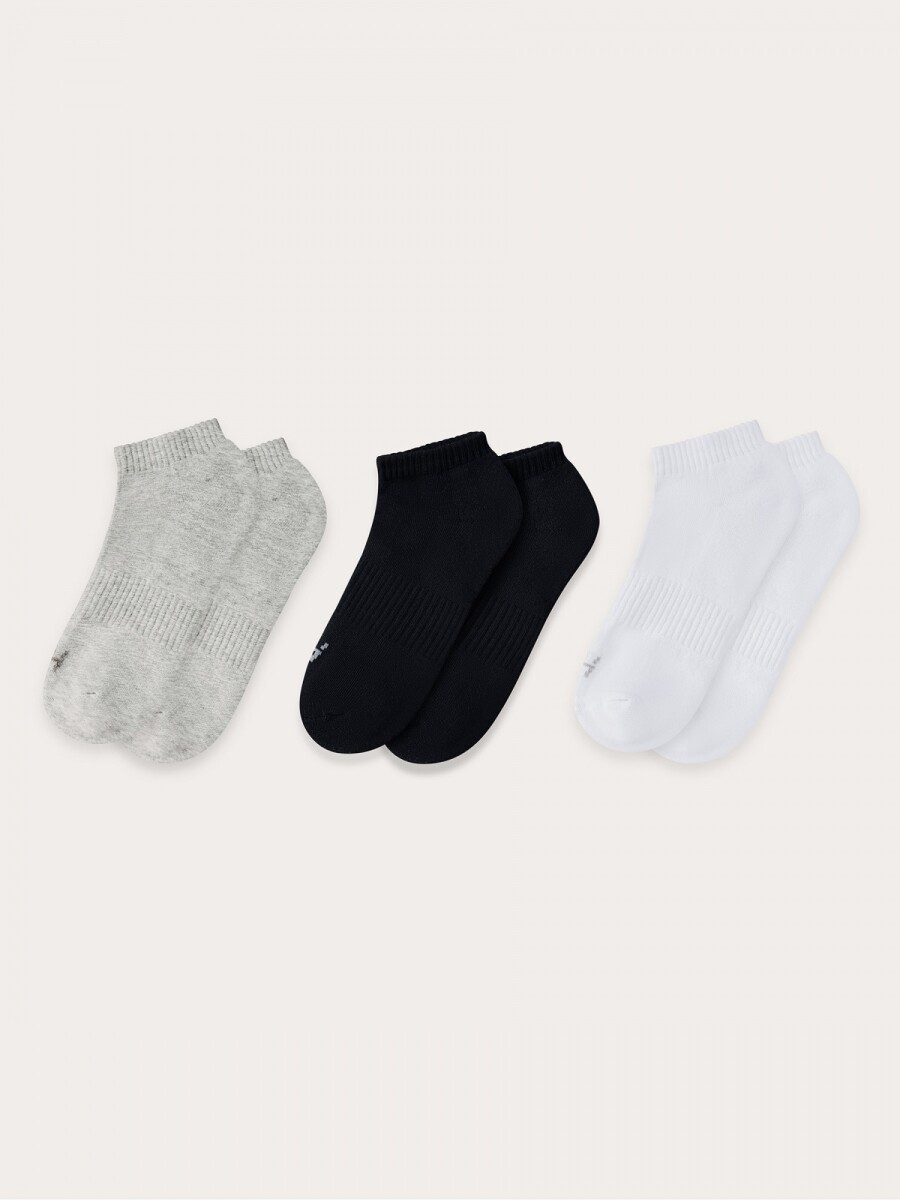 KIT CON 3 PARES DE MEDIAS ELASTIZADAS - MULTICOLOR 