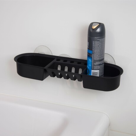 Soporte multiuso con ventosas NEGRO