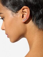 Pendientes Con Circonitas plateado