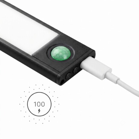 ARTEFACTO RECARGABLE MORAIS CON SENSOR DE MOVIMIENTO 40CM Lámpara Recargable Con Sensor De Movimiento Morais 40CM Negro