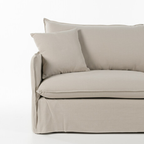 Sofá Snow con Funda - Tela Rústica - 3 cuerpos TD5263-1636 (Capuccino)