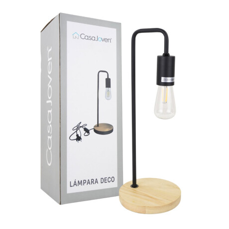 Lampara de escritorio con base de madera Lampara de escritorio con base de madera