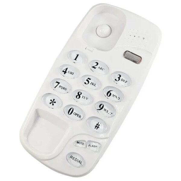 Telefono Fijo De Mesa Numeros Grandes Ideal Mayores Calidad Variante Color Blanco