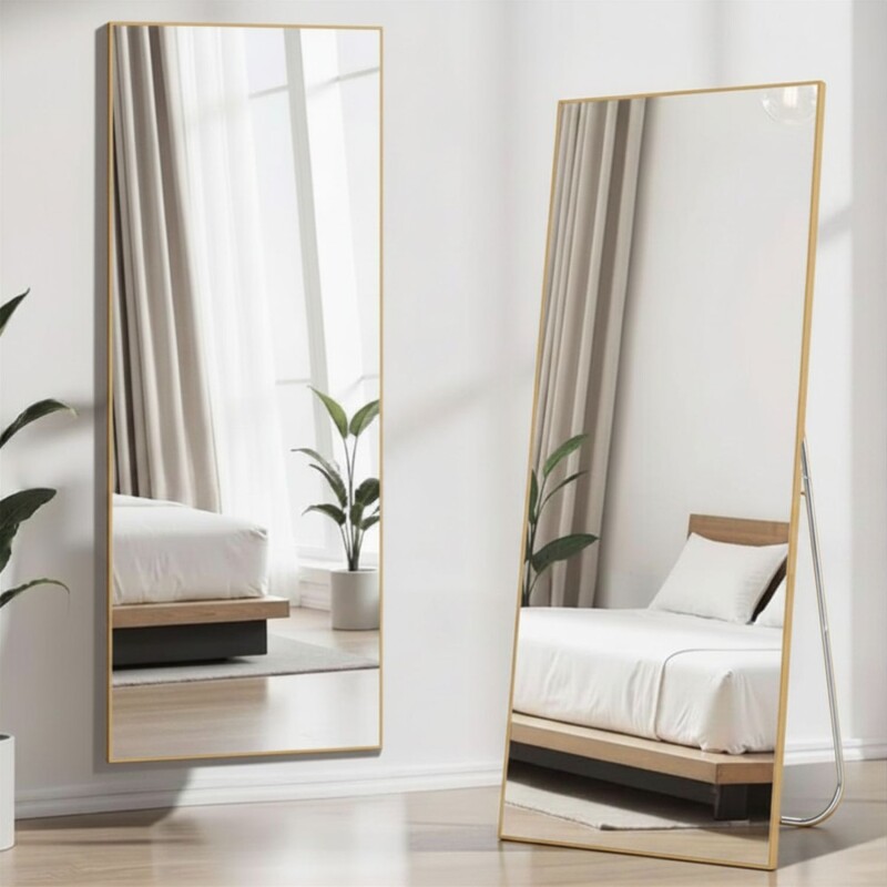 Espejo De Pie Lumax Rox Marco Rectangular 60 x 165cm Beige
