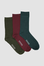 Pack x 3 medias hombre lisas media caña Variante 40