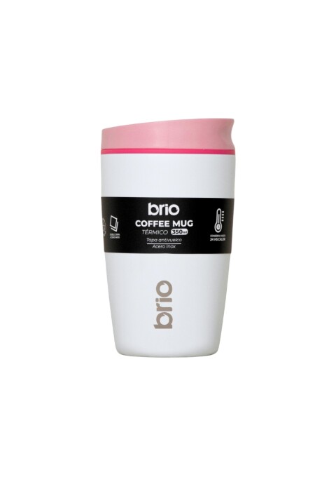 Vaso Térmico brio Café Jarra Mug 350ml Acero Inoxidable Blanco