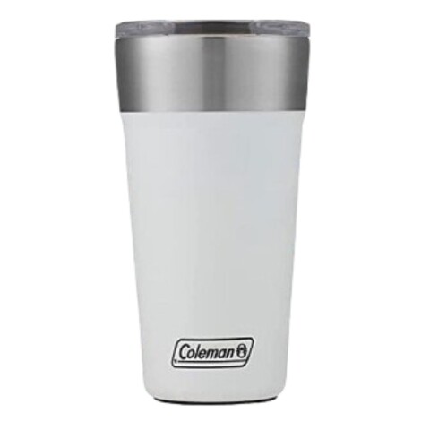 Vaso Coleman Inox Verde 600ml con abre botellas integrado Blanco
