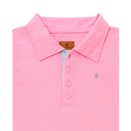 Remera Dama tipo Polo Rosa