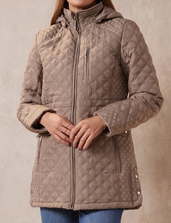 Campera Capitoneada BEIGE OSCURO