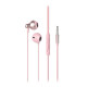 Auriculares metalizados rosa