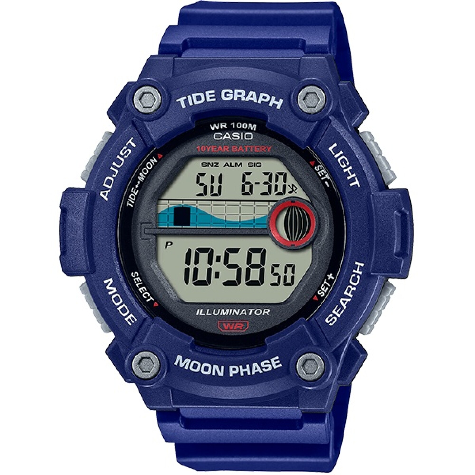Reloj Casio Resina Deportivo Azul WatchMe