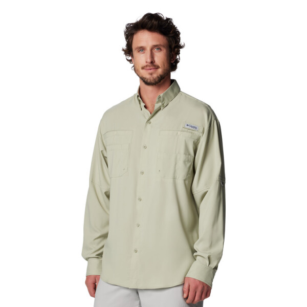 M Tamiami II LS Shirt - Collegiate Navy Smokey Sage