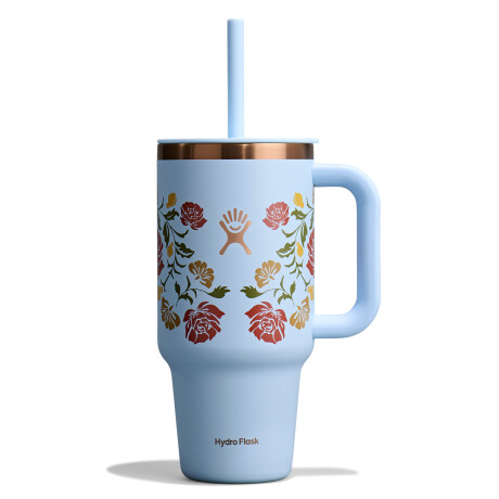 32 oz Travel Tumbler Western Light Blue