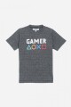 Remera estampa gamer NEGRO