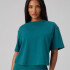 Polo Cotton Boxy Tee Mujer Green Abyss