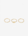 Sets Anillos Metal Set De Anillos Metal Hoja - Dorado