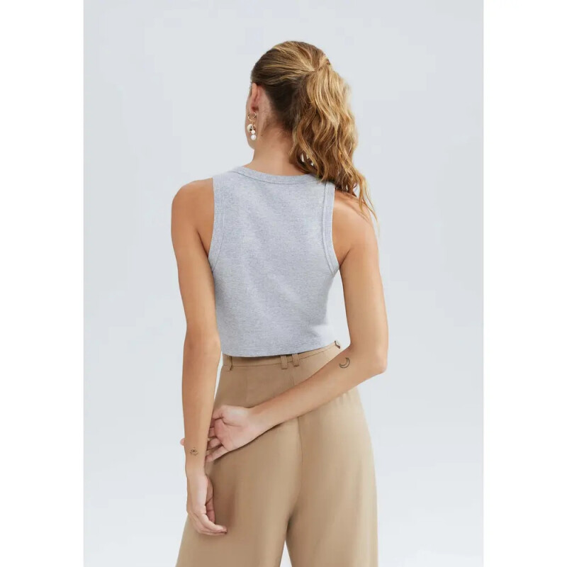 BLUSA SM FEM CINZA MESCLA