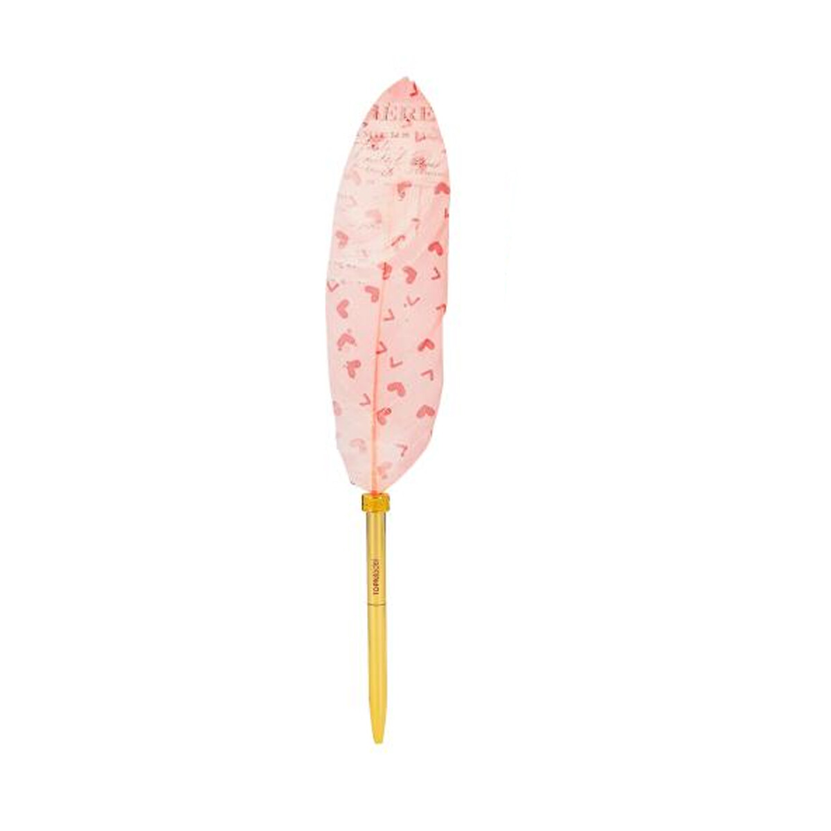 Lapicera Pluma Top Model - Rosa Corazones 