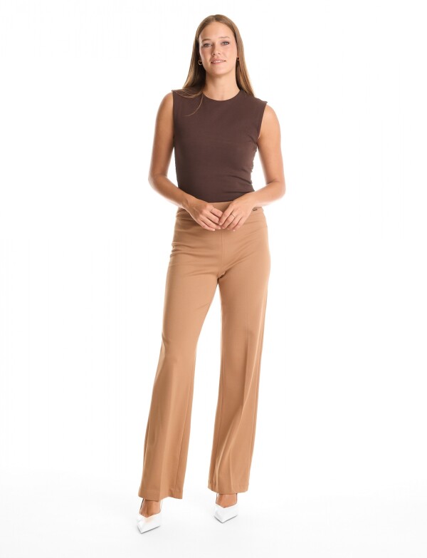 Pantalon Confort Pull On TOSTADO