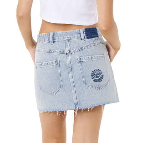 Pollera Rip Curl Tabby Denim Mini Skirt Azul