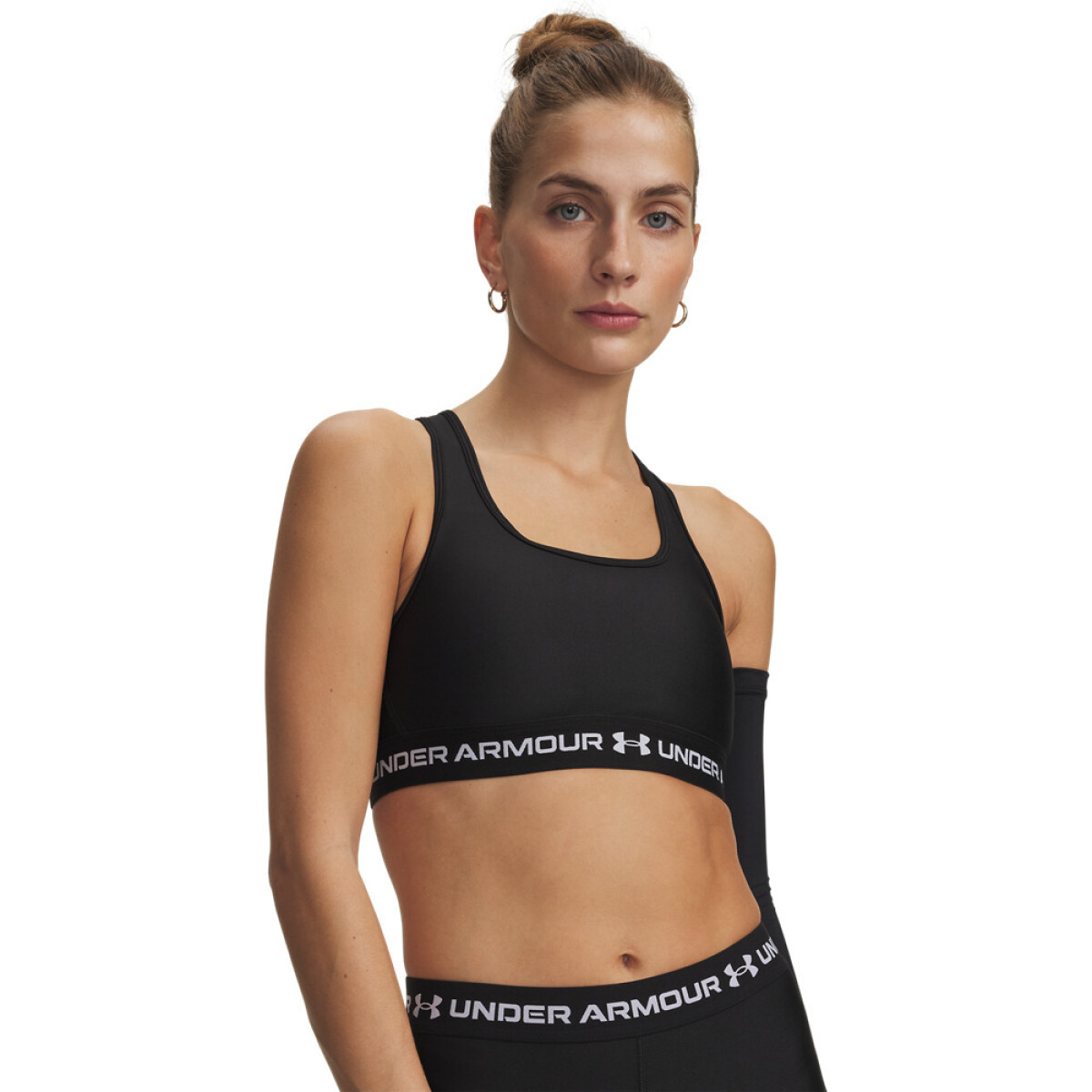 UA Crossback Mid Bra-RED - BLK-011 