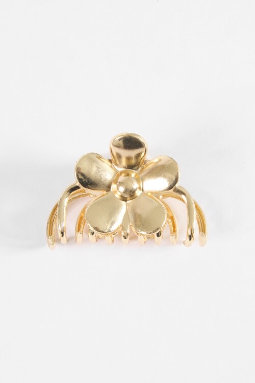 Broche flor dorado