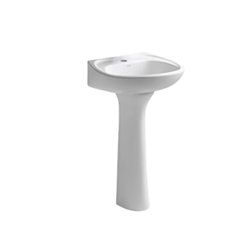 PILETA PARA PEDESTAL ANDINA BLANCO BRILLO 1 AGUJERO 000