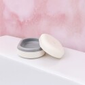 JABONERA DE PLASTICO 13,5X9X5,5CM BEIGE