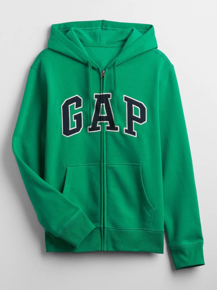 Canguro Logo Gap Con Cierre Con Felpa Hombre - Varsity Green 