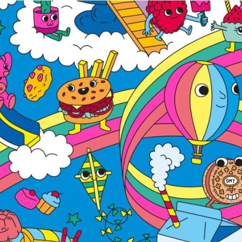 Poster para completar con stickers Kawaii