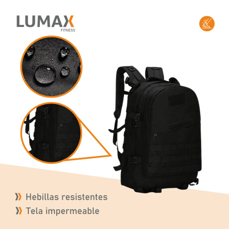 Mochila táctica 40 Lts varios diseños Negro