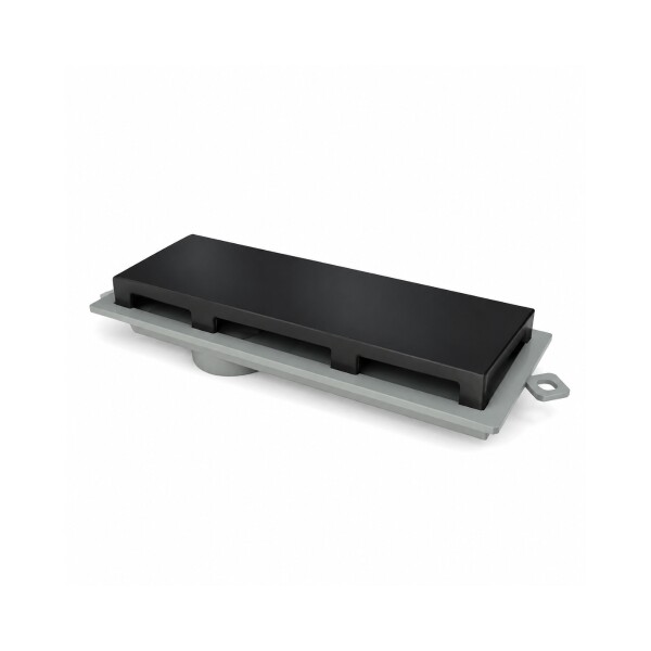 RECEPTACULO LINEAR PVC TAPA NEGRA 25CM Receptaculo Linear Pvc Tapa Negra 25cm