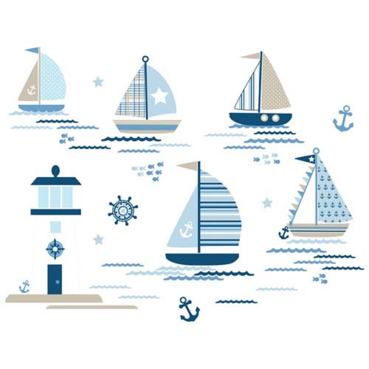 WALLPOPS SHIP AHOY WALL ART - N/A 