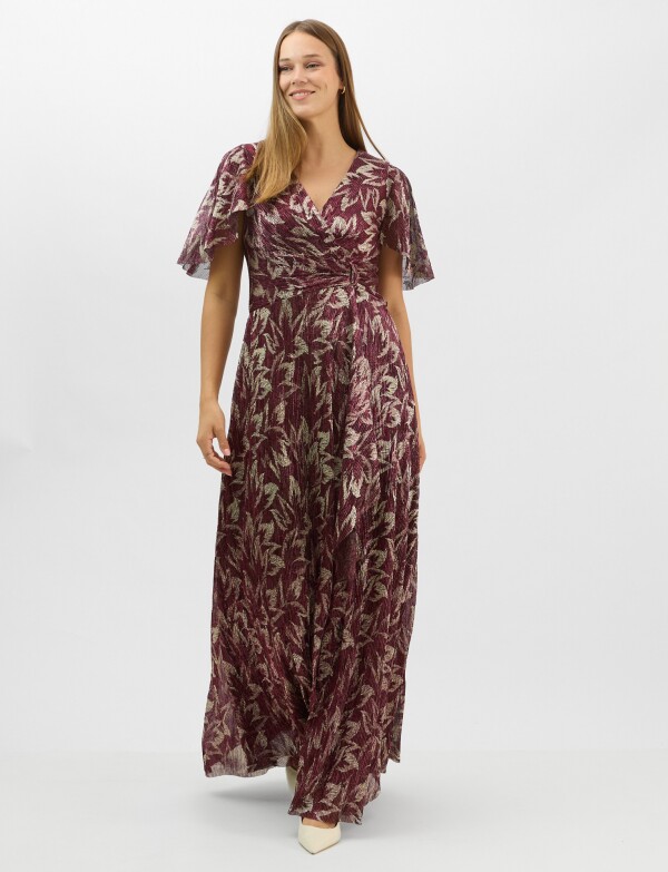 Estido Maxi Cruzado Con Brillo Metalizado BORDEAUX/MULTI