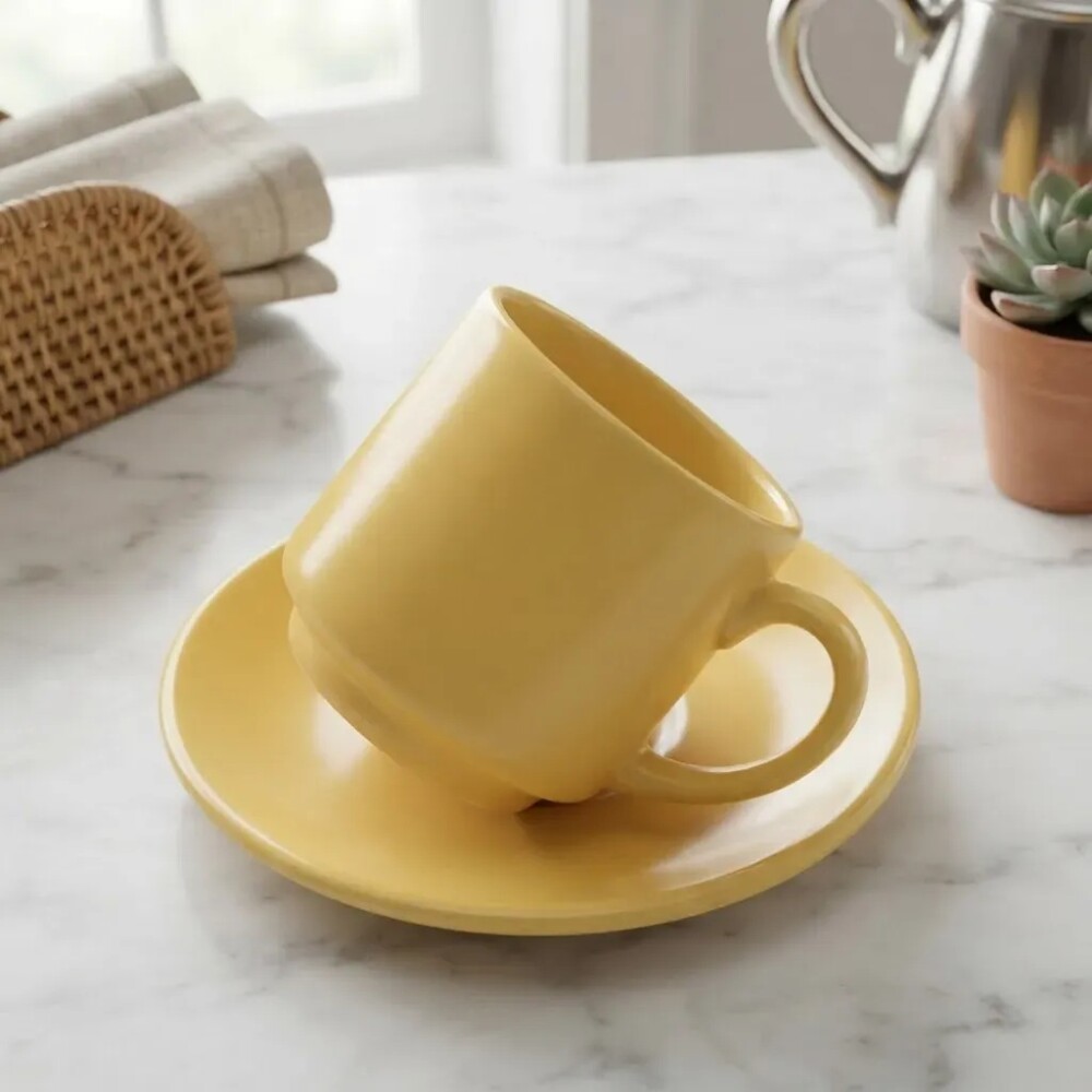 Taza te con plato Amarelo 200 ml BIONA Taza te con plato Amarelo 200 ml BIONA