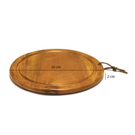 Tabla Redonda De Madera Para Asado Diámetro 30 Cm Hts Marrón