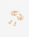 Aros Sets Metal Set De Aros Bold De La Línea Stay Golden. - Dorado
